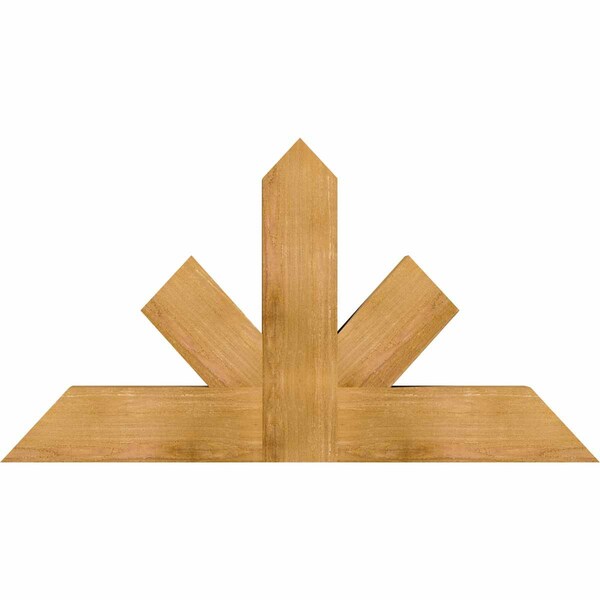 Ekena Millwork Saratoga Rough Sawn Timber Gable Bracket, Western Red Cedar, 48"W x 26"H x 4"D x 6"F, 13/12 Pitch GBW048X26X0406SAR00RWR - main